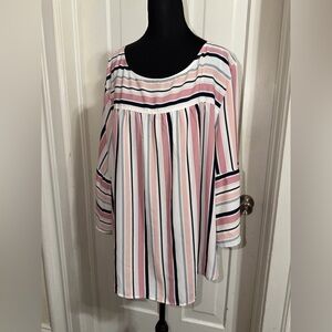 Women’s plus size 2X W5 Multicolor Striped Blouse, shirt, top
